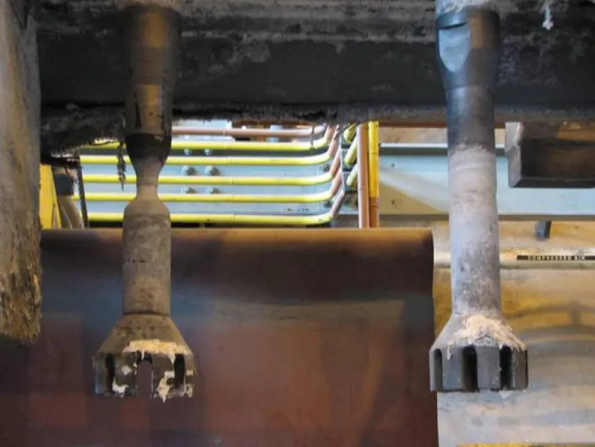 Comparison of the conventional graphite rotor and shaft to ours graphite rotor and shaft.